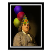 Poster Benjamin Franklin Joyeux anniversaire (Devant)