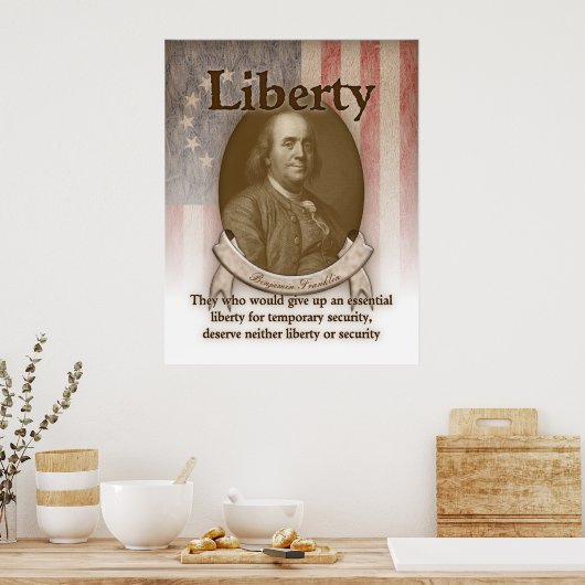 Poster Benjamin Franklin - Liberté (Cuisine)