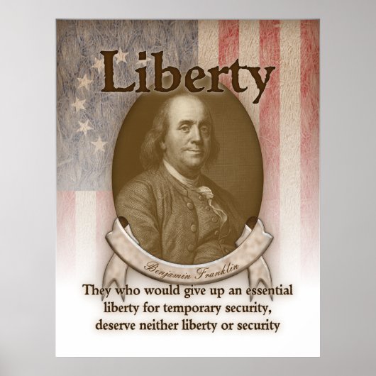 Poster Benjamin Franklin - Liberté (Devant)