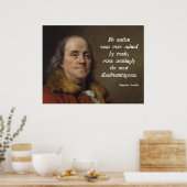 Poster Benjamin Franklin Libre-échange (Cuisine)