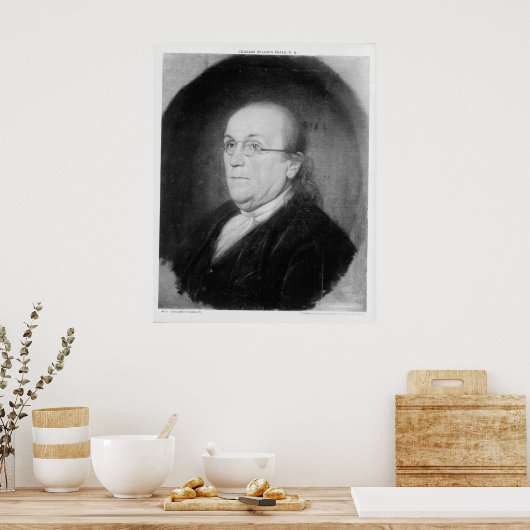 Poster BENJAMIN FRANKLIN par Charles Willson Peale (Cuisine)