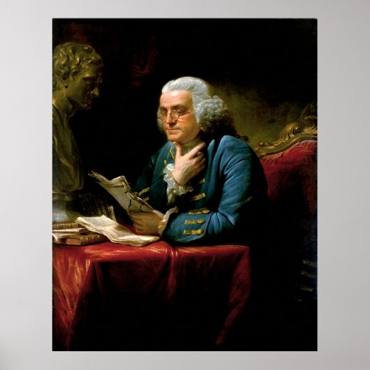 Poster Benjamin Franklin par David Martin fait en 1767 (Devant)