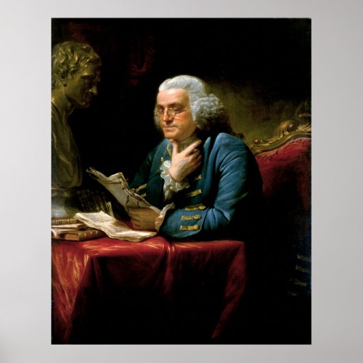 Poster BENJAMIN FRANKLIN Portrait de David Martin Imprime (Devant)