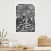 Poster Benjamin Waterhouse Hawkins Studio Antique Print (Cuisine)