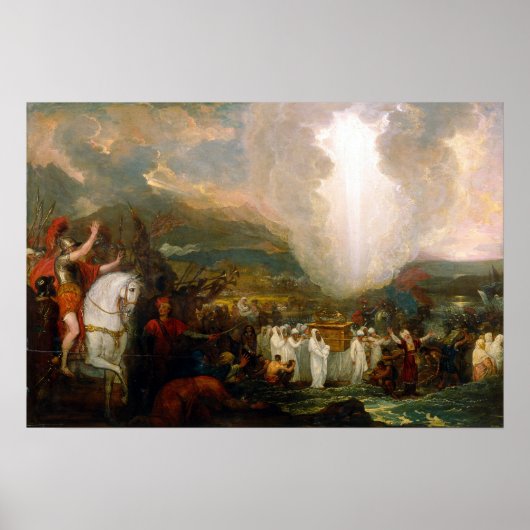 Poster Benjamin West Joshua Traversant le Jourdain (Devant)