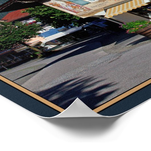 Poster Berchtesgaden - Biker bavarois (Coin)