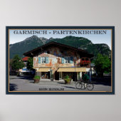 Poster Berchtesgaden - Biker bavarois (Devant)