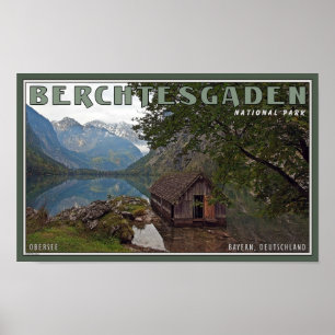 Poster Berchtesgaden - Boathouse d'Obersee