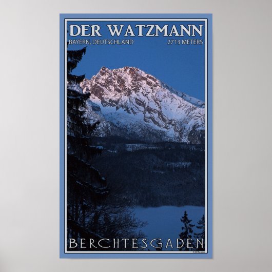 Poster Berchtesgaden - Tôt le matin Watzmann (Devant)
