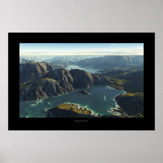Poster Berge und Seen (Devant)