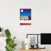 Poster Bergen, Norvège (Bureau à domicile)