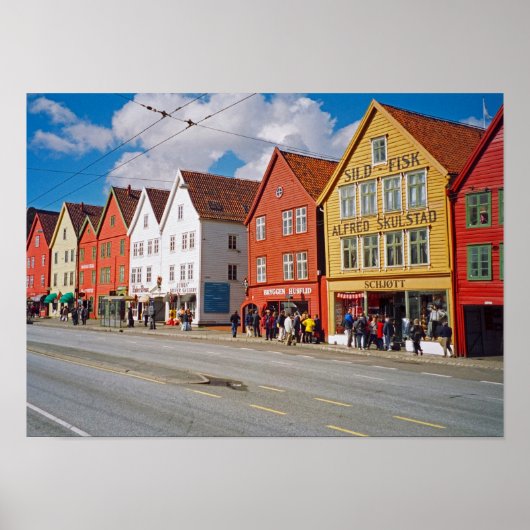 Poster Bergen, Norvège (Devant)