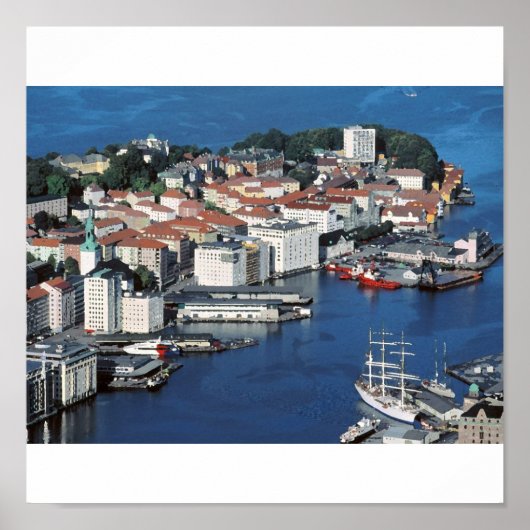 Poster Bergen Norvège (Devant)