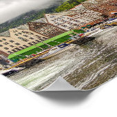 Poster Bergen Norvège Photo de voyage (Coin)