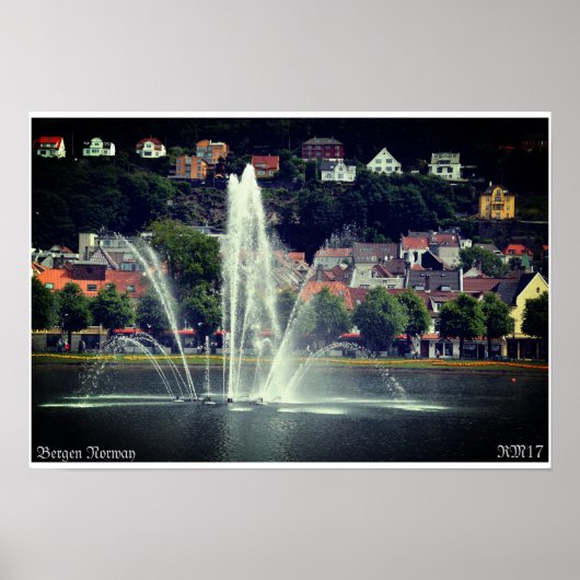 Poster #Bergen #Norway (Devant)