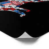 Poster Berger allemand 4 juillet Fleur drapeau américain  (Coin)