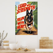 Poster Berger Allemand Courant Avec Force Et Coeur (Cuisine)