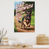 Poster Berger Allemand Courant Avec Force Et Coeur (Cuisine)