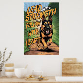 Poster Berger Allemand Courant Avec Force Et Coeur (Cuisine)