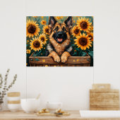 Poster Berger allemand dans un baril (Cuisine)