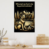 Poster Berger allemand d'or par le feu de camp (Cuisine)