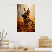 Poster Berger allemand en automne (Cuisine)