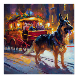 Poster Berger allemand période de Noël festive