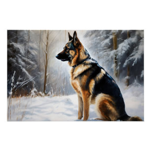 Poster Berger Allemand Qu'il neige Noël