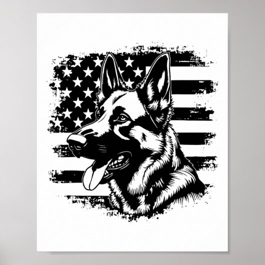 Poster Berger Allemand Usa Drapeau Sungels Patriotique 4e (Devant)