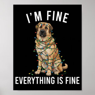 Poster berger anatolien Noël Je vais bien Tout ce que je
