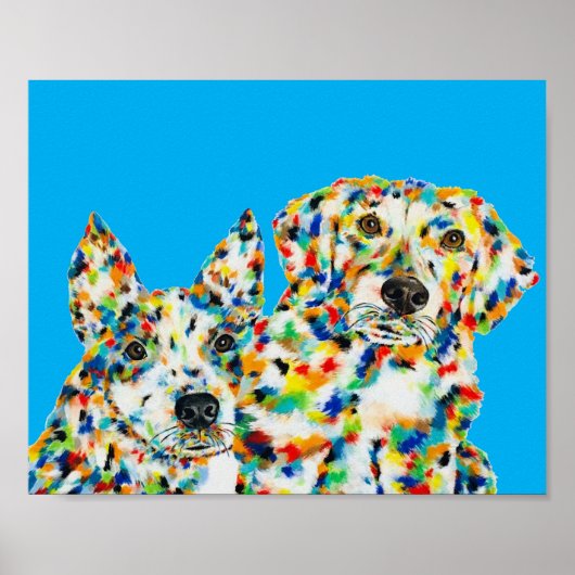 Poster Berger Australien et Plott Hound (Devant)