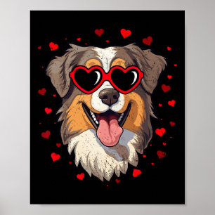 Poster Berger Australien Saint-Valentin Cœur Amoureux Chi