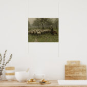 Poster Berger avec un troupeau de moutons, Anton Mauve (Cuisine)