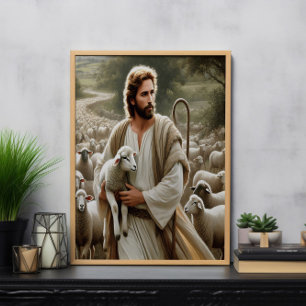 Poster Berger Compassionné Avec Une Écluse Douce