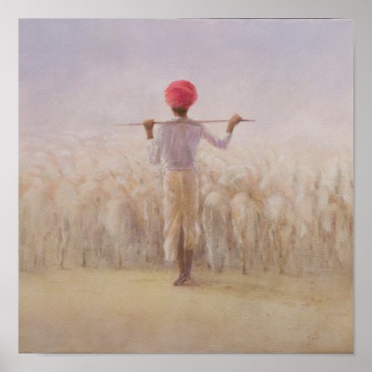 Poster Berger et troupeau (Devant)