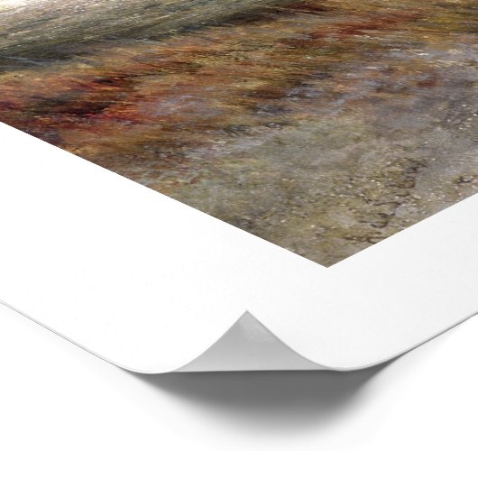 Poster Bergère avec son troupeau dans un paysage hivernal (Coin)