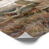 Poster Bergère avec son troupeau dans un paysage hivernal (Coin)