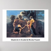 Poster Bergers En Arcadia Par Nicolas Poussin (Devant)