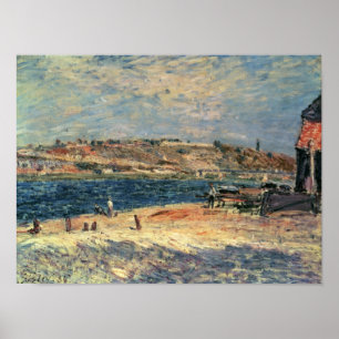 Poster Berges d'Alfred Sisley   au Saint-Mammes