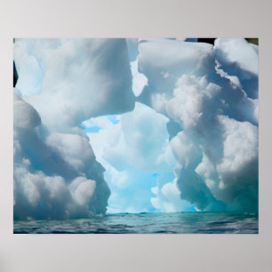 Poster Bergs de glace au large de la pointe sud du Sud