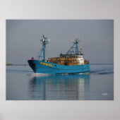 Poster Bering Sea, Crab Boat en havre néerlandais, AK (Devant)
