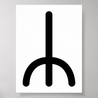 Poster BERKANA Rune nordique (Bouleau, Croissance, Renais
