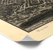 Poster Berkeley California 1909 Carte panoramique (Coin)