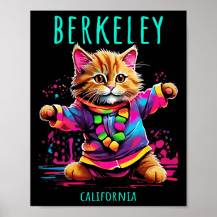 Poster Berkeley California Usa Fun Joli Danser Colorée