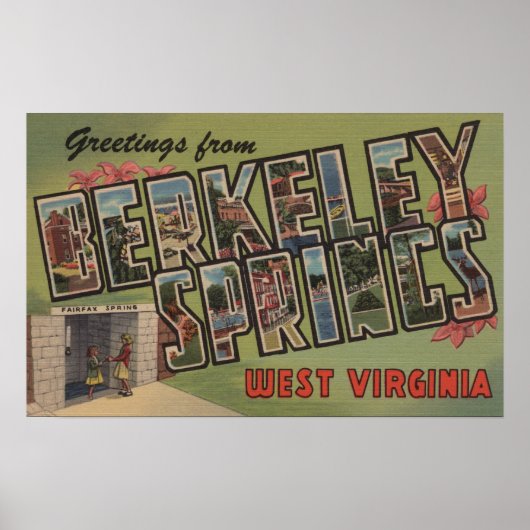 Poster Berkeley Springs, Virginie-Occidentale (Devant)