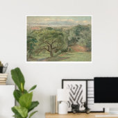 Poster Berkeley surplombant l'U. de Californie (0138B) (Bureau à domicile)