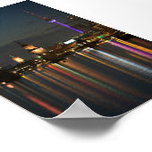 Poster Berlin Alexanderplatz Oberbaum Pont nuit (Coin)