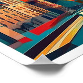 Poster Berlin Allemagne coloré artistique (Coin)