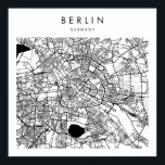 Poster Berlin Allemagne Minimal Moderne Carte des rues<br><div class="desc">Berlin Allemagne Minimal Moderne Carte des rues</div>