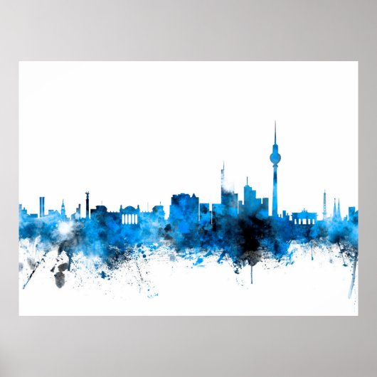 Poster Berlin Allemagne Skyline (Devant)